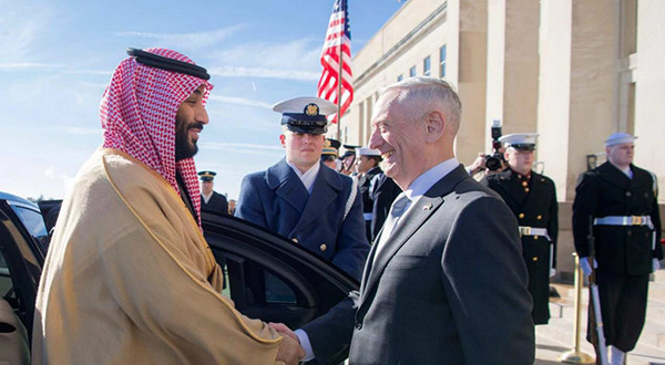 Saudi Crown Prince MBS and US War Secretary James Mattis